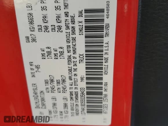 ✅ 2005 Dodge 1500 SLT • VIN: 1D7HA18D55S350433 • Лот: 77143764. Опубликован ранее на Copart с пробегом 137 168 миль. Бесплатный доступ к архиву аукционных продаж из США и подробный отчёт об истории автомобиля на DreamBid. Изображение 12.