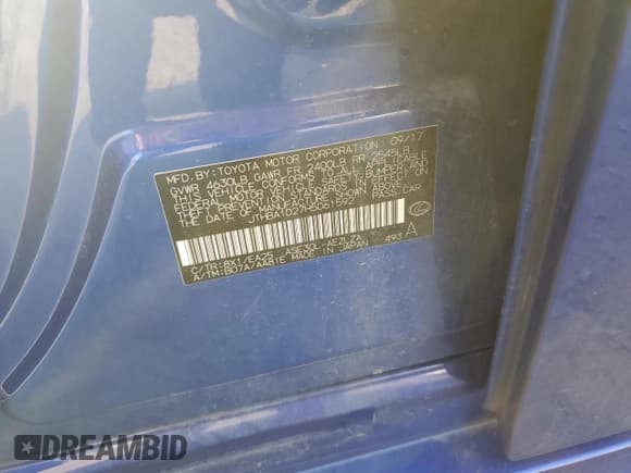 ✅ 2017 Lexus IS 200t F Sport • VIN: JTHBA1D27H5061592 • Lot: 90107945. Listed on Copart with 121,830 mi. Free auction sales archive from the USA and detailed vehicle history report at DreamBid. Image 12.