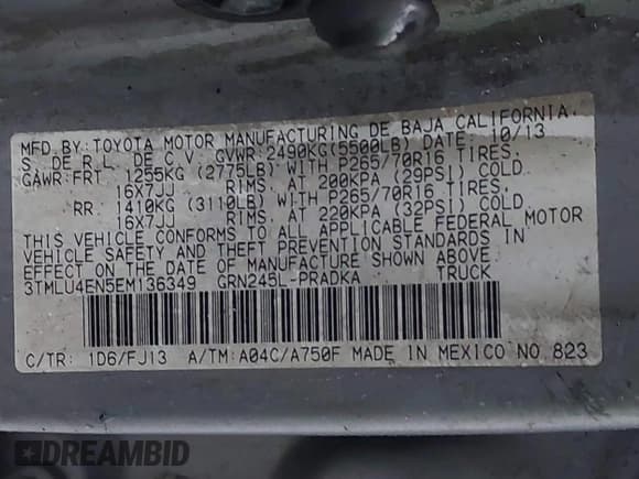 ✅ 2014 Toyota Tacoma • VIN: 3TMLU4EN5EM136349 • Lot: 43700609. Wystawiony na IAAI z przebiegiem Nie podano. Bezpłatny archiwum sprzedaży aukcyjnych z USA i szczegółowy raport historii pojazdu na DreamBid. Zdjęcie 9.