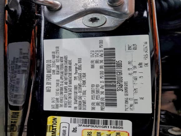 ✅ 2016 Ford Fusion S Hybrid • VIN: 3FA6P0UU1GR118805 • Lot: 93336205. Wystawiony na Copart z przebiegiem 141 238 mil. Bezpłatny archiwum sprzedaży aukcyjnych z USA i szczegółowy raport historii pojazdu na DreamBid. Zdjęcie 12.