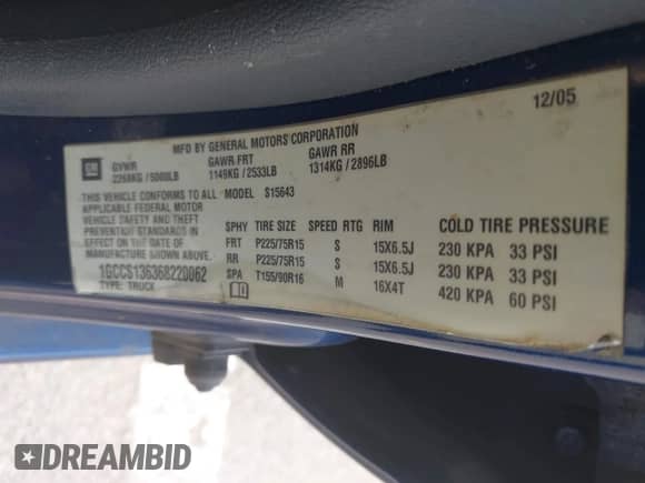 2006 Chevrolet Colorado 2LT с VIN 1GCCS13636822OO62, выставлен на аукционе IAAI как лот 42736926 с пробегом 180 318 миль миль и . История ставок и продаж доступна на DreamBid. Изображение 9.