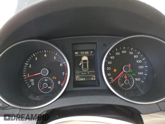 ✅ 2012 Volkswagen Golf • VIN: WVWBB7AJ9CW238837 • Lot: 55990855. Listed on Copart with 112,667 mi. Free auction sales archive from the USA and detailed vehicle history report at DreamBid. Image 9.