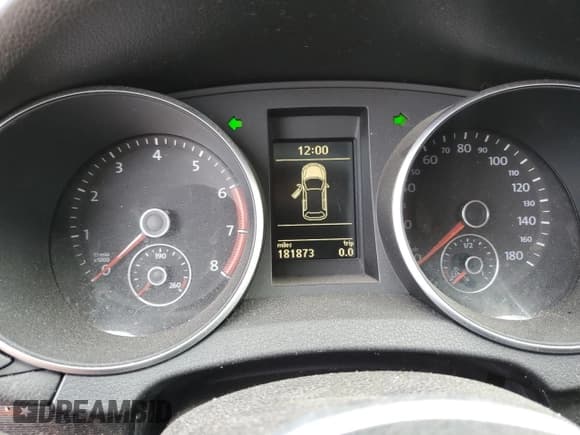 ✅ 2012 Volkswagen Golf GTI Autobahn • VIN: WVWHD7AJ6CW180271 • Lot: 66587955. Listed on Copart with 181,873 mi. Free auction sales archive from the USA and detailed vehicle history report at DreamBid. Image 9.