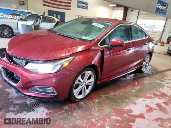 ✅ 2017 Chevrolet Cruze Premier • VIN: 1G1BF5SM6H7125519 • Lot: 37583243. Listed on Copart with 43,672 mi. Free auction sales archive from the USA and detailed vehicle history report at DreamBid. Image 1.