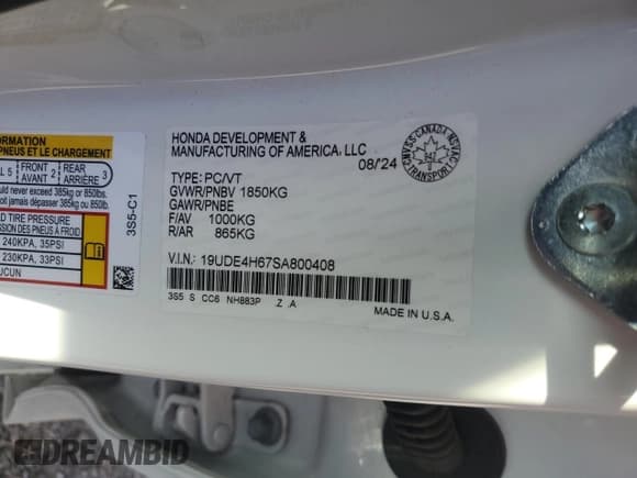 ✅ 2025 Acura Integra Technology • VIN: 19UDE4H67SA800408 • Lot: 80271645. Listed on Copart with 12,944 mi. Free auction sales archive from the USA and detailed vehicle history report at DreamBid. Image 12.