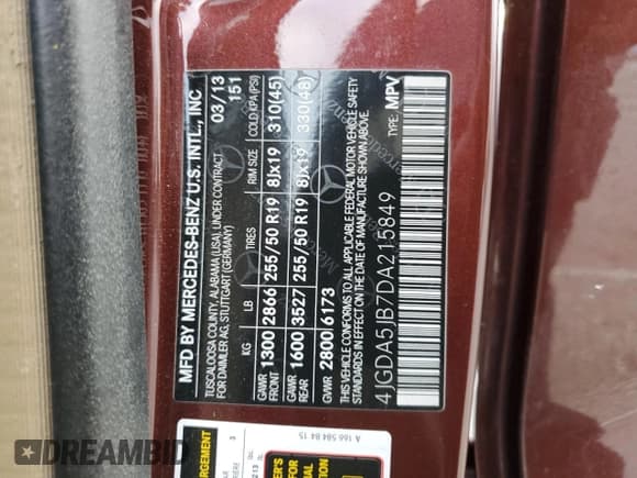 ✅ 2013 Mercedes-Benz M 350 • VIN: 4JGDA5JB7DA215849 • Лот: 42850805. Опубликован ранее на Copart с пробегом Не указан. Бесплатный доступ к архиву аукционных продаж из США и подробный отчёт об истории автомобиля на DreamBid. Изображение 16.