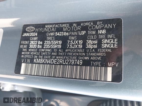 ✅ 2024 Hyundai Ioniq 5 SEL • VIN: KM8KN4DE2RU279749 • Lot: 43343275. Wystawiony na IAAI z przebiegiem 12 587 mil. Bezpłatny archiwum sprzedaży aukcyjnych z USA i szczegółowy raport historii pojazdu na DreamBid. Zdjęcie 9.