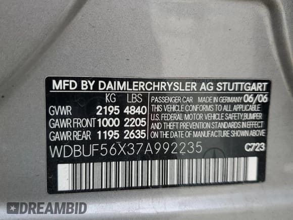 ✅ 2007 Mercedes-Benz E 350 • VIN: WDBUF56X37A992235 • Lot: 87336294. Wystawiony na Copart z przebiegiem Nie podano. Bezpłatny archiwum sprzedaży aukcyjnych z USA i szczegółowy raport historii pojazdu na DreamBid. Zdjęcie 12.