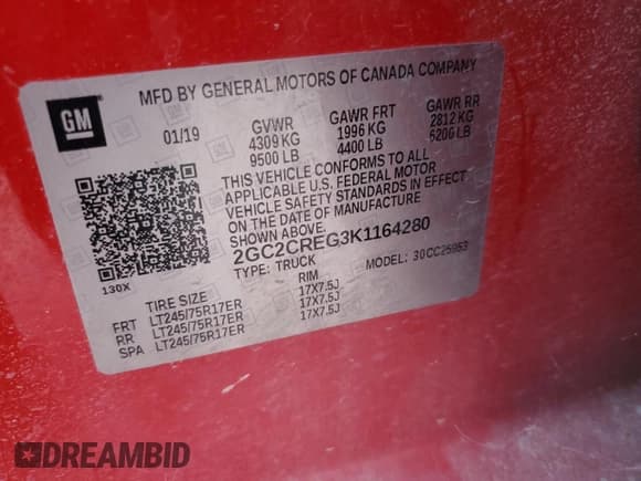 ✅ 2019 Chevrolet Silverado 2500HD Work Truck • VIN: 2GC2CREG3K1164280 • Лот: 89473615. Опубликован ранее на Copart с пробегом 167 029 миль. Бесплатный доступ к архиву аукционных продаж из США и подробный отчёт об истории автомобиля на DreamBid. Изображение 12.