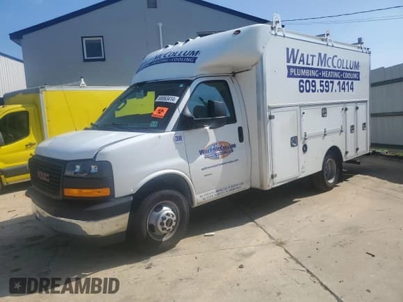 ✅ 2021 GMC Savana Commercial • VIN: 1GD37RC70M1199200 • Lot: 68063414. Listed on Copart with Not provided. Free auction sales archive from the USA and detailed vehicle history report at DreamBid. Image 1.