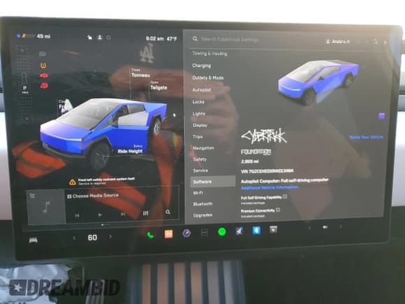 ✅ 2024 Tesla Cybertruck • VIN: 7G2CEHEDXRA013484 • Лот: 43263285. Опубликован ранее на Copart с пробегом 2 869 миль. Бесплатный доступ к архиву аукционных продаж из США и подробный отчёт об истории автомобиля на DreamBid. Изображение 9.