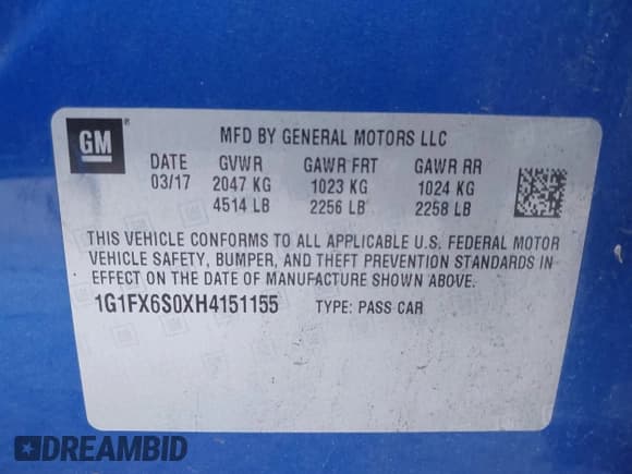 ✅ 2017 Chevrolet Bolt EV Premier • VIN: 1G1FX6S0XH4151155 • Lot: 43643207. Listed on IAAI with 74,137 mi. Free auction sales archive from the USA and detailed vehicle history report at DreamBid. Image 9.