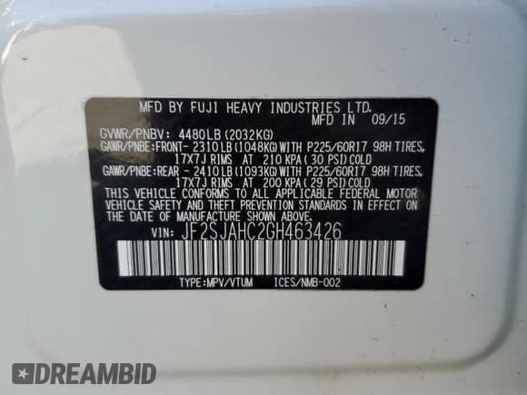 2016 Subaru Forester Limited с VIN JF2SJAHC2GH463426, выставлен на аукционе Copart как лот 81661145 с пробегом 154 498 миль миль и Списание • Salvage title. История ставок и продаж доступна на DreamBid. Изображение 13.