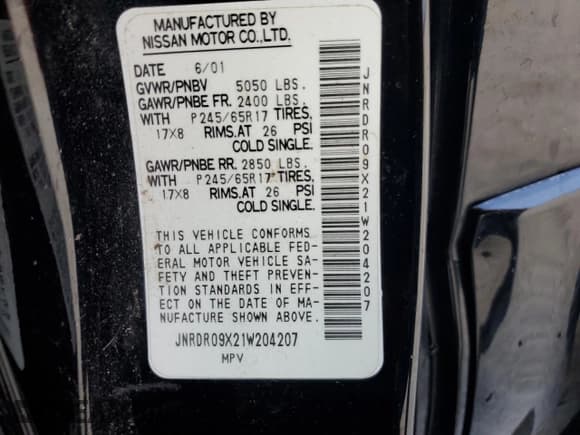 ✅ 2001 Infiniti QX4 Luxury • VIN: JNRDR09X21W204207 • Lot: 79935604. Wystawiony na Copart z przebiegiem Nie podano. Bezpłatny archiwum sprzedaży aukcyjnych z USA i szczegółowy raport historii pojazdu na DreamBid. Zdjęcie 14.