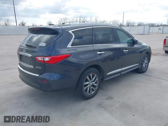 ✅ 2014 Infiniti QX60 • VIN: 5N1AL0MN2EC539559 • Lot: 41501551. Listed on IAAI with Not provided. Free auction sales archive from the USA and detailed vehicle history report at DreamBid. Image 4.