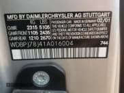 ✅ 2001 Mercedes-Benz CL 500/600 • VIN: WDBPJ78J41A016004 • Lot: 50155355. Listed on Copart with 75,051 mi. Free auction sales archive from the USA and detailed vehicle history report at DreamBid. Image 14.