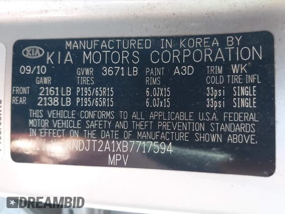 ✅ 2011 Kia Soul • VIN: KNDJT2A1XB7717594 • Лот: 42426472. Опубликован ранее на IAAI с пробегом 136 767 миль. Бесплатный доступ к архиву аукционных продаж из США и подробный отчёт об истории автомобиля на DreamBid. Изображение 9.