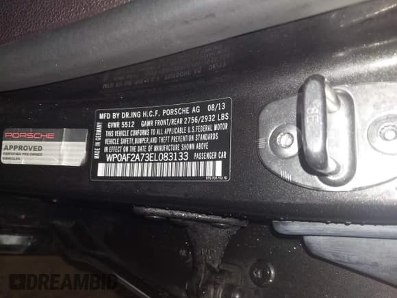 ✅ 2014 Porsche Panamera GTS • VIN: WP0AF2A73EL083133 • Lot: 41945656. Listed on IAAI with 75,701 mi. Free auction sales archive from the USA and detailed vehicle history report at DreamBid. Image 9.