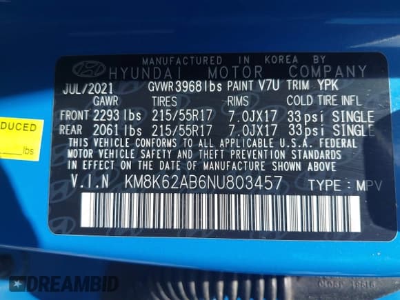 ✅ 2022 Hyundai Kona SEL • VIN: KM8K62AB6NU803457 • Лот: 42514385. Опубликован ранее на IAAI с пробегом 76 300 миль. Бесплатный доступ к архиву аукционных продаж из США и подробный отчёт об истории автомобиля на DreamBid. Изображение 9.