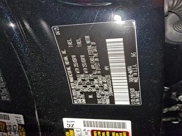 ✅ 2025 Toyota Highlander XLE • VIN: 5TDAAAA54SS024335 • Lot: 94189535. Wystawiony na Copart z przebiegiem 5 556 mil. Bezpłatny archiwum sprzedaży aukcyjnych z USA i szczegółowy raport historii pojazdu na DreamBid. Zdjęcie 14.