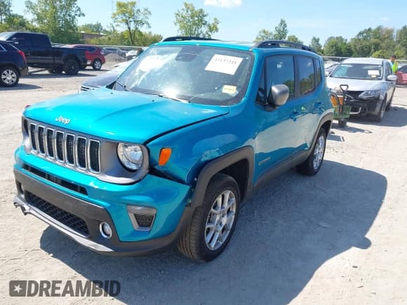 ✅ 2021 Jeep Renegade Limited • VIN: ZACNJDD14MPN34967 • Lot: 43137341. Listed on IAAI with 23,254 mi. Free auction sales archive from the USA and detailed vehicle history report at DreamBid. Image 2.