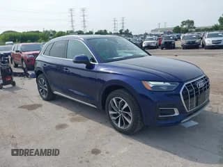 ✅ 2021 Audi Q5 Premium • VIN: WA1AAAFYXM2010852 • Lot: 42525415. Wystawiony na IAAI z przebiegiem 46 792 mil. Bezpłatny archiwum sprzedaży aukcyjnych z USA i szczegółowy raport historii pojazdu na DreamBid. Zdjęcie 1.