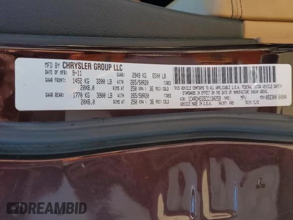 ✅ 2012 Dodge Durango Citadel • VIN: 1C4RDHEG5CC130259 • Lot: 82764844. Listed on Copart with 145,930 mi. Free auction sales archive from the USA and detailed vehicle history report at DreamBid. Image 14.