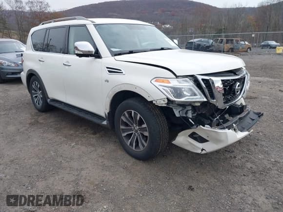 ✅ 2018 Nissan Armada SL • VIN: JN8AY2NCXJ9558709 • Lot: 43680368. Listed on IAAI with 112,450 mi. Free auction sales archive from the USA and detailed vehicle history report at DreamBid. Image 1.