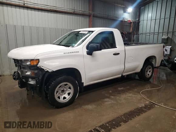 2022 Chevrolet Silverado 1500 Work Truck z VIN 3GCNWAED2NG184060, wystawiony jako Copart lot #83856144 z przebiegiem 36 869 mil mil oraz Szkoda całkowita • Salvage title. Historia ofert i sprzedaży dostępna na DreamBid. Obrazek 1.
