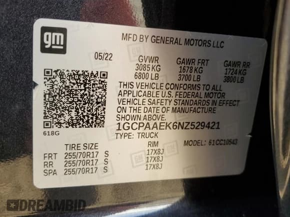 ✅ 2022 Chevrolet Silverado 1500 Work Truck • VIN: 1GCPAAEK6NZ529421 • Lot: 78933114. Wystawiony na Copart z przebiegiem 48 982 mil. Bezpłatny archiwum sprzedaży aukcyjnych z USA i szczegółowy raport historii pojazdu na DreamBid. Zdjęcie 14.