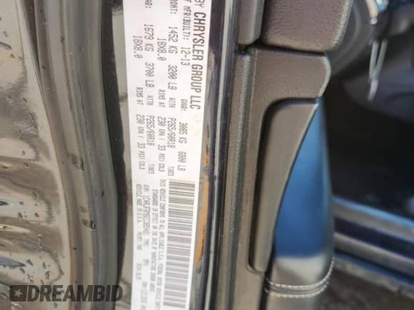 2014 Jeep Grand Cherokee Limited с VIN 1C4RJFBM6EC385481, выставлен на аукционе Copart как лот 85584805 с пробегом 189 607 миль миль и На запчасти • Non repairable. История ставок и продаж доступна на DreamBid. Изображение 13.