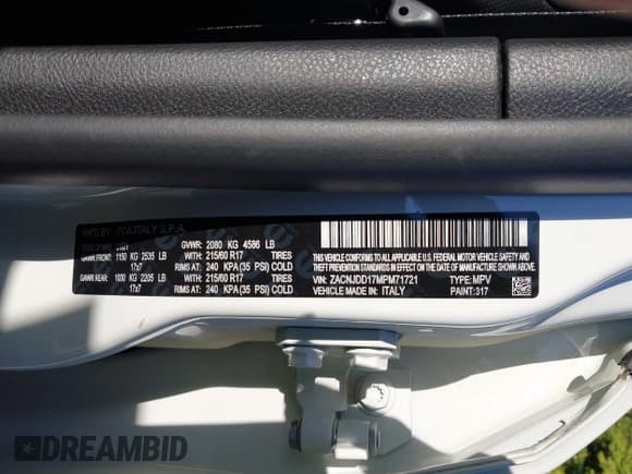 ✅ 2021 Jeep Renegade Limited • VIN: ZACNJDD17MPM71721 • Lot: 43160419. Wystawiony na IAAI z przebiegiem 48 818 mil. Bezpłatny archiwum sprzedaży aukcyjnych z USA i szczegółowy raport historii pojazdu na DreamBid. Zdjęcie 9.