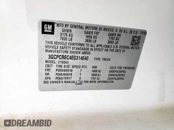 2014 Chevrolet Silverado 1500 LT с VIN 3GCPCREC4EG314640, выставлен на аукционе Copart как лот 61823845 с пробегом 171 113 миль миль и Чистый • Clean title. История ставок и продаж доступна на DreamBid. Изображение 12.