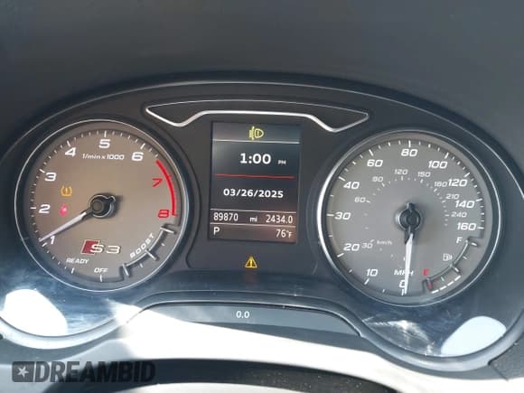 ✅ 2016 Audi S3 Premium Plus • VIN: WAUB1GFF6G1033385 • Lot: 41857842. Listed on IAAI with 89,870 mi. Free auction sales archive from the USA and detailed vehicle history report at DreamBid. Image 7.