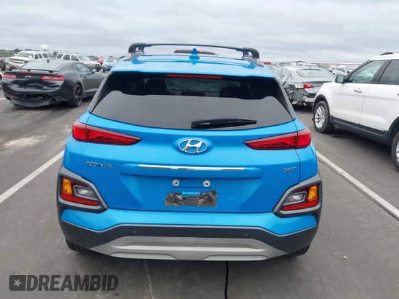 2020 Hyundai Kona Ultimate with VIN KM8K53A59LU532572, listed as a IAAI auction lot 43411407 with 66,092 mi miles and . Bid and sale history available at DreamBid. Image 16.