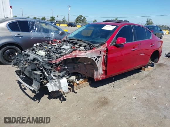 ✅ 2017 Infiniti Q50 Red Sport 400 • VIN: JN1FV7AP5HM851251 • Лот: 42831897. Опубликован ранее на IAAI с пробегом 52 466 миль. Бесплатный доступ к архиву аукционных продаж из США и подробный отчёт об истории автомобиля на DreamBid. Изображение 2.