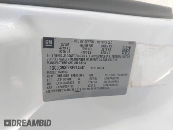 ✅ 2011 Chevrolet Silverado 2500HD Work Truck • VIN: 1GC0CVCG2BF214047 • Lot: 41410653. Wystawiony na IAAI z przebiegiem 224 820 mil. Bezpłatny archiwum sprzedaży aukcyjnych z USA i szczegółowy raport historii pojazdu na DreamBid. Zdjęcie 9.