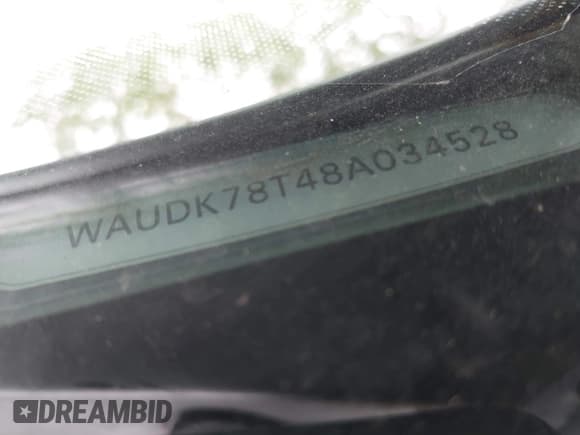 ✅ 2008 Audi A5 • VIN: WAUDK78T48A034528 • Lot: 42169777. Listed on IAAI with 180,399 mi. Free auction sales archive from the USA and detailed vehicle history report at DreamBid. Image 9.