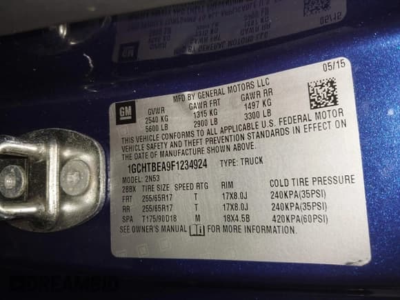 ✅ 2015 Chevrolet Colorado 4WD LT • VIN: 1GCHTBEA9F1234924 • Лот: 41578388. Опубликован ранее на IAAI с пробегом 86 646 миль. Бесплатный доступ к архиву аукционных продаж из США и подробный отчёт об истории автомобиля на DreamBid. Изображение 9.