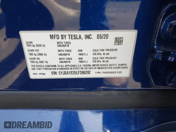 ✅ 2020 Tesla Model S Long Range • VIN: 5YJSA1E25LF396292 • Lot: 42291374. Wystawiony na IAAI z przebiegiem 49 634 mil. Bezpłatny archiwum sprzedaży aukcyjnych z USA i szczegółowy raport historii pojazdu na DreamBid. Zdjęcie 9.