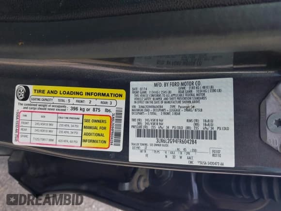 ✅ 2015 Lincoln MKZ • VIN: 3LN6L2G94FR604284 • Lot: 43025543. Wystawiony na IAAI z przebiegiem 107 826 mil. Bezpłatny archiwum sprzedaży aukcyjnych z USA i szczegółowy raport historii pojazdu na DreamBid. Zdjęcie 9.