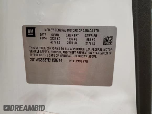 ✅ 2014 Chevrolet Impala LTZ • VIN: 2G1WC5E37E1158714 • Лот: 73194074. Опубликован ранее на Copart с пробегом 146 740 миль. Бесплатный доступ к архиву аукционных продаж из США и подробный отчёт об истории автомобиля на DreamBid. Изображение 14.