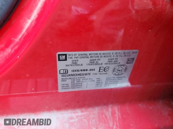 ✅ 2017 Chevrolet Silverado 1500 LT • VIN: 3GCUKRECXHG324678 • Lot: 82458415. Listed on Copart with 107,372 mi. Free auction sales archive from the USA and detailed vehicle history report at DreamBid. Image 12.