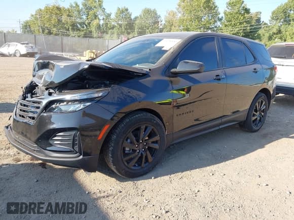 ✅ 2024 Chevrolet Equinox LS • VIN: 3GNAXHEG2RL255809 • Lot: 43128506. Listed on IAAI with 22,593 mi. Free auction sales archive from the USA and detailed vehicle history report at DreamBid. Image 2.