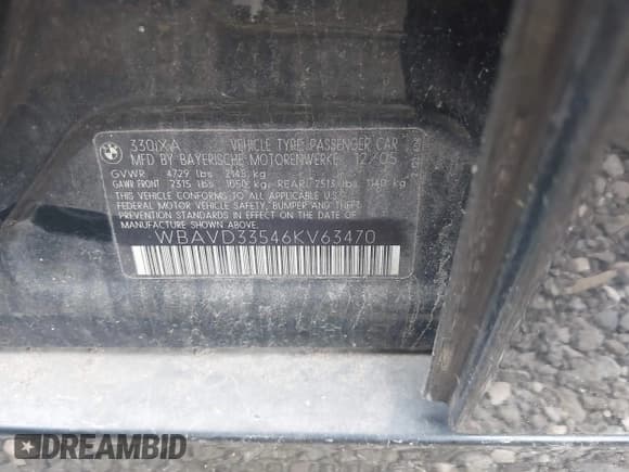 ✅ 2006 BMW 3 Series 330xi • VIN: WBAVD33546KV63470 • Лот: 42165208. Опубликован ранее на IAAI с пробегом Не указан. Бесплатный доступ к архиву аукционных продаж из США и подробный отчёт об истории автомобиля на DreamBid. Изображение 9.