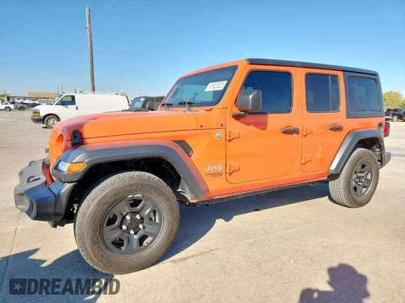 ✅ 2018 Jeep Wrangler Unlimited Sport S • VIN: 1C4HJXDN6JW229280 • Lot: 91903525. Listed on Copart with 91,153 mi. Free auction sales archive from the USA and detailed vehicle history report at DreamBid. Image 1.