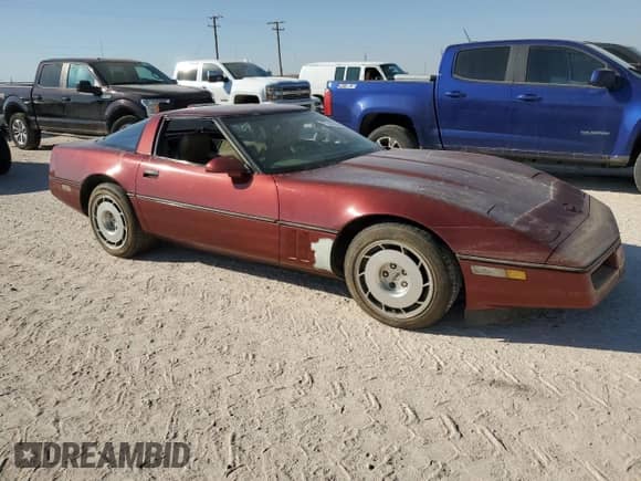 1986 Chevrolet Corvette with VIN 1G1YY0789G5118657, listed as a Copart auction lot 77743794 with 97,673 mi miles and Salvage title. Bid and sale history available at DreamBid. Image 4.