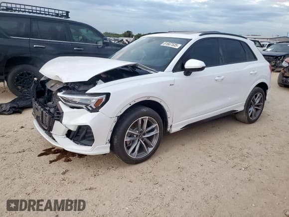 ✅ 2023 Audi Q3 S line Premium Plus • VIN: WA1EECF38P1149149 • Лот: 81667535. Опубликован ранее на Copart с пробегом 29 146 миль. Бесплатный доступ к архиву аукционных продаж из США и подробный отчёт об истории автомобиля на DreamBid. Изображение 1.