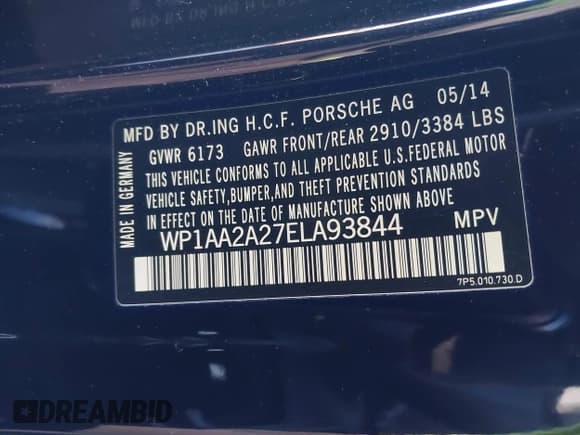 ✅ 2014 Porsche Cayenne • VIN: WP1AA2A27ELA93844 • Lot: 41544491. Listed on IAAI with 69,967 mi. Free auction sales archive from the USA and detailed vehicle history report at DreamBid. Image 9.