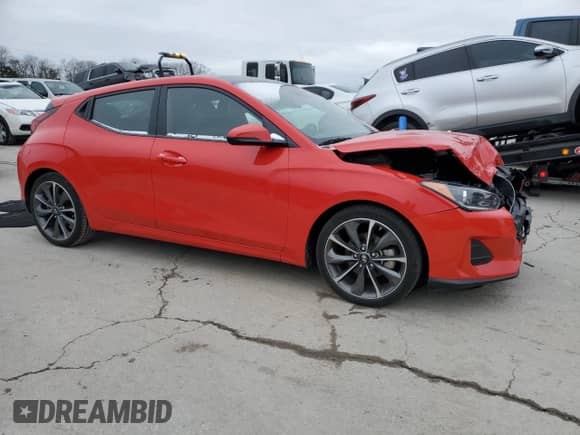 2019 Hyundai Veloster Premium z VIN KMHTG6AF6KU010831, wystawiony jako Copart lot #41660505 z przebiegiem 43 468 mil mil oraz Szkoda całkowita • Salvage title. Historia ofert i sprzedaży dostępna na DreamBid. Obrazek 4.
